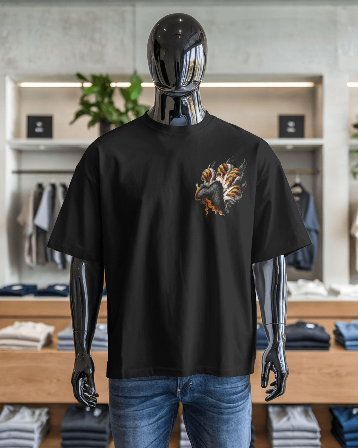 Roaring Tiger Oversized T-Shirt for Men – Fierce Streetwear by Bycads