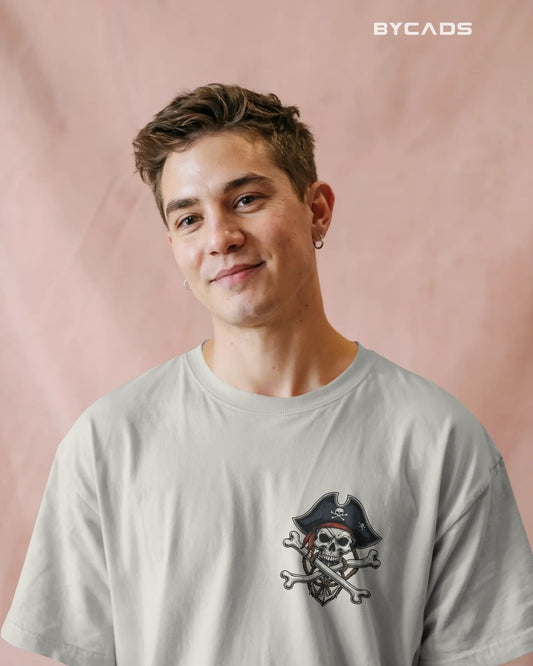 Crossbones Pirate Skull Oversized T-Shirt – Bycads Street Series Drop