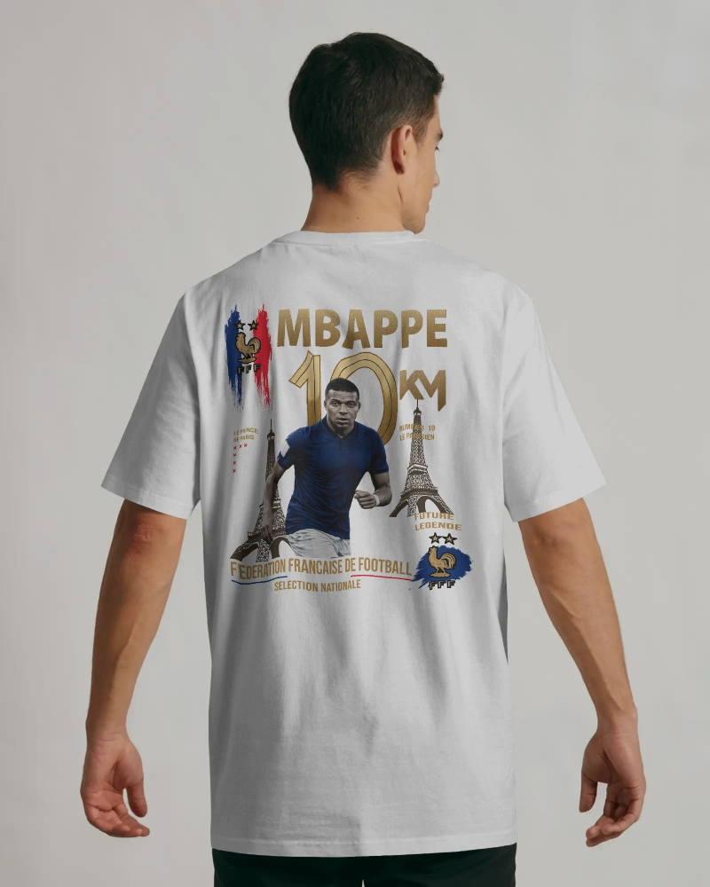 BYCADS Mbappé 10 Sports Edition Oversized T-Shirt – Premium Cotton Blend Streetwear T-shirt
