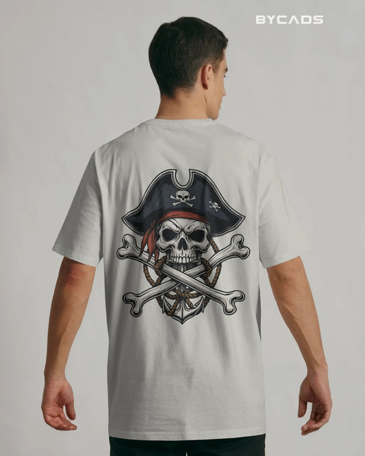 Crossbones Pirate Skull Oversized T-Shirt – Bycads Street Series Drop