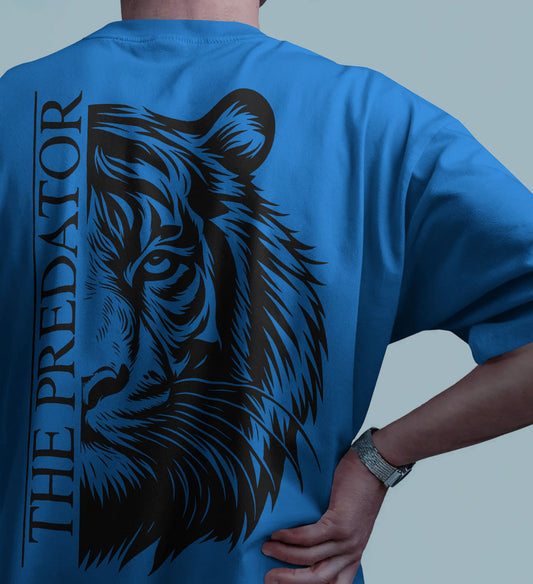 Predator Tiger Oversized T-Shirt for Men – Streetwear by Bycads