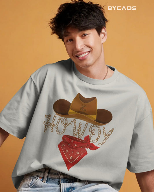 Howdy Cowboy Oversized T-Shirt for Men – Western Street Style by Bycads