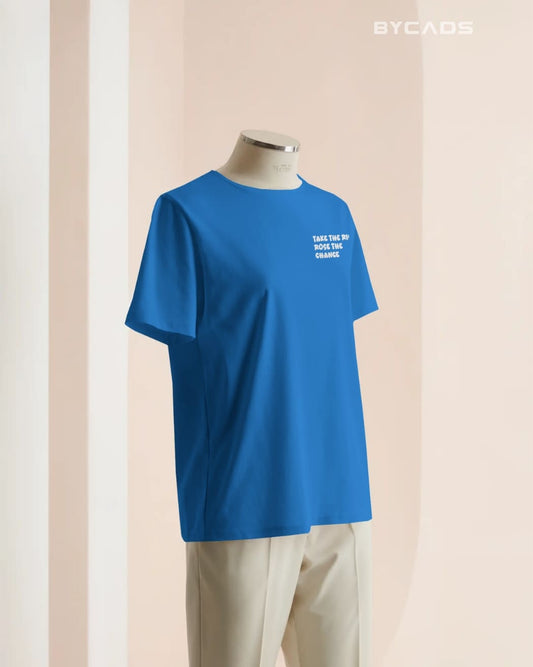 BYCADS "Take The Risk" Retro Typography Oversized Black T-Shirt