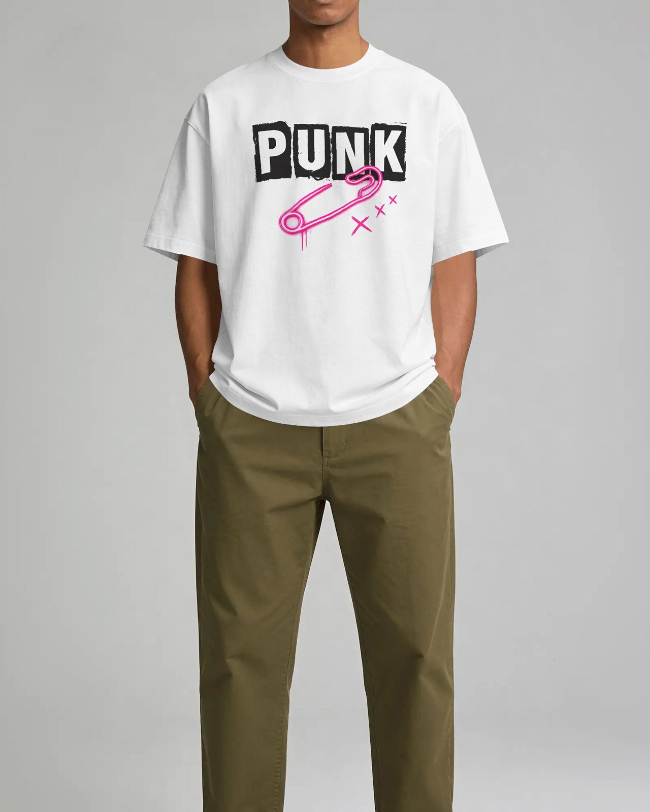 PUNK Graphic Oversized T-Shirt cotton blend - BYCADS