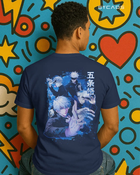 Satoru Gojo Limitless Graphic Regular-Fit Cotton Blend T-Shirt | Anime Streetwear