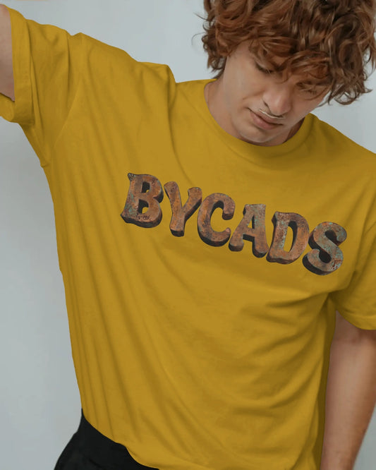 BYCADS Oversized Graphic T-Shirt – 100% Cotton Drop Shoulder Relaxed Fit Streetwear T-shirt