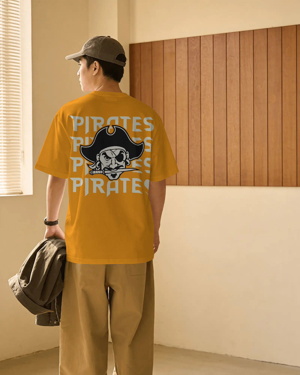 Bold Pirate Graphic Oversized T-Shirt for Men