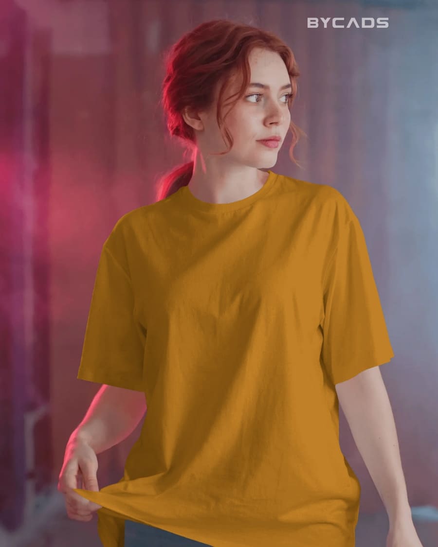 The Everyday Drop-Shoulder plain T-shirt – Unisex Oversized Fit 240 GSM by Bycads T-shirt