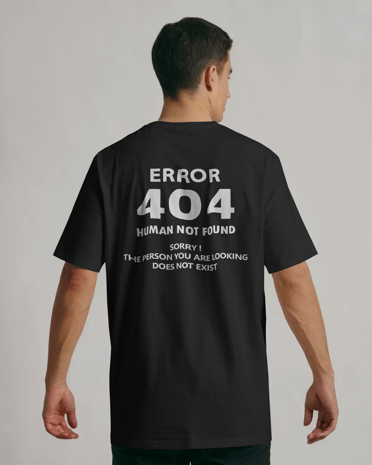 BYCADS "404 HUMAN NOT FOUND" Oversized Graphic Tee