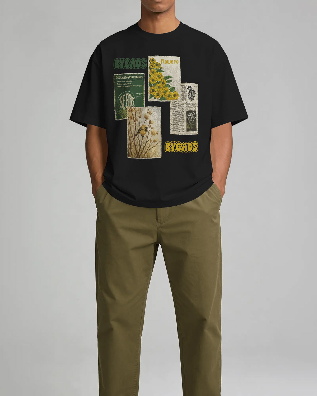 BYCADS Nature Inspired Graphic Oversized T-Shirt – 240 GSM 100% Cotton