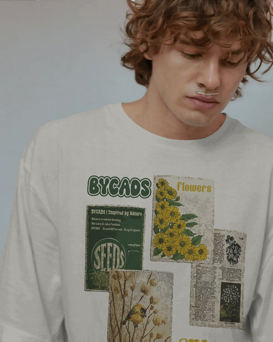 BYCADS Nature Inspired Graphic Oversized T-Shirt – 240 GSM 100% Cotton