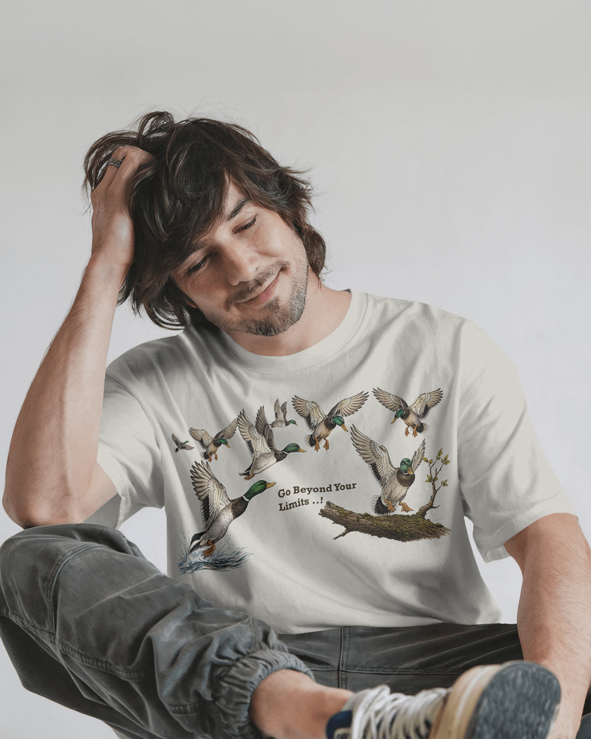 BYCADS Premium Duck Graphic Oversized T-Shirt | Relaxed Drop Shoulder Streetwear