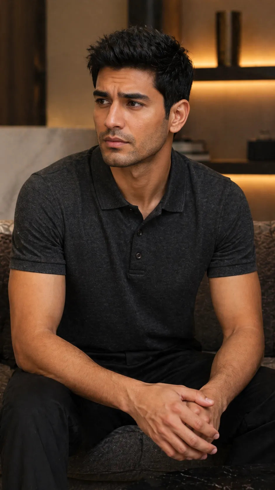 BYCADS Essential Grey Polo T-Shirt – Premium Cotton Casual Wear