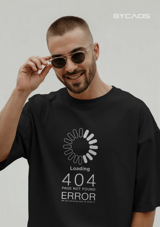 BYCADS "404 HUMAN NOT FOUND" Oversized Graphic Tee