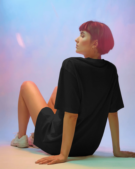 POWER SHIFT GO Graphic Oversized Unisex T-Shirt cotton blend - BYCADS