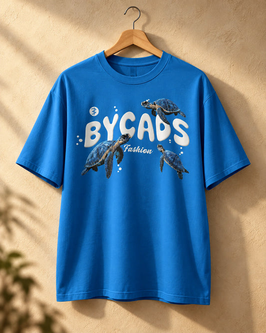 BYCADS Turtle Fashion Oversized T-Shirt – 240 GSM | 100% Cotton