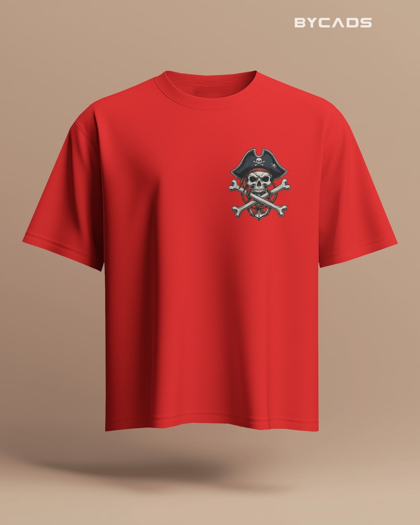 Crossbones Pirate Skull Oversized T-Shirt – Bycads Street Series Drop