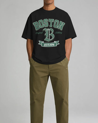 BYCADS Boston Graphic Oversized T-Shirt – Streetwear Cotton Blend t shirt