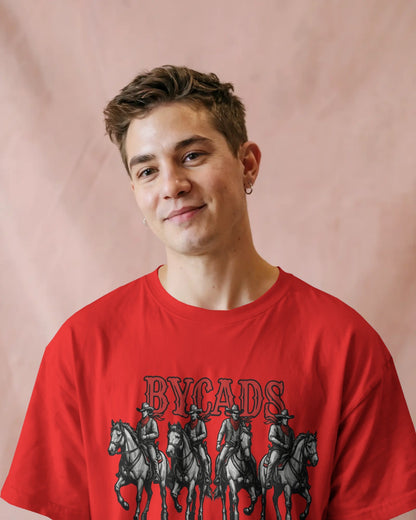 BYCADS "Outlaw Posse" Oversized Cowboy Graphic T-Shirt