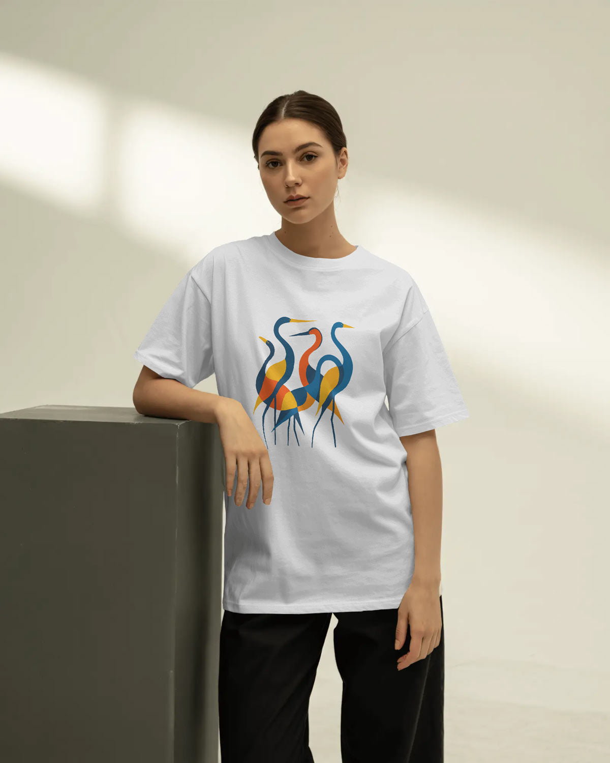 White Oversized Women’s T-Shirt | Trendy Graphic Streetwear Tee – BYCADS
