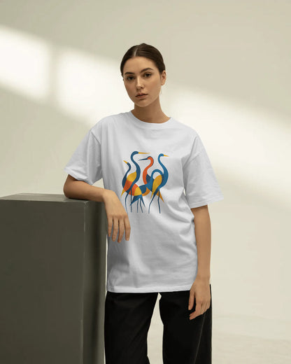 White Oversized Women’s T-Shirt | Trendy Graphic Streetwear Tee – BYCADS