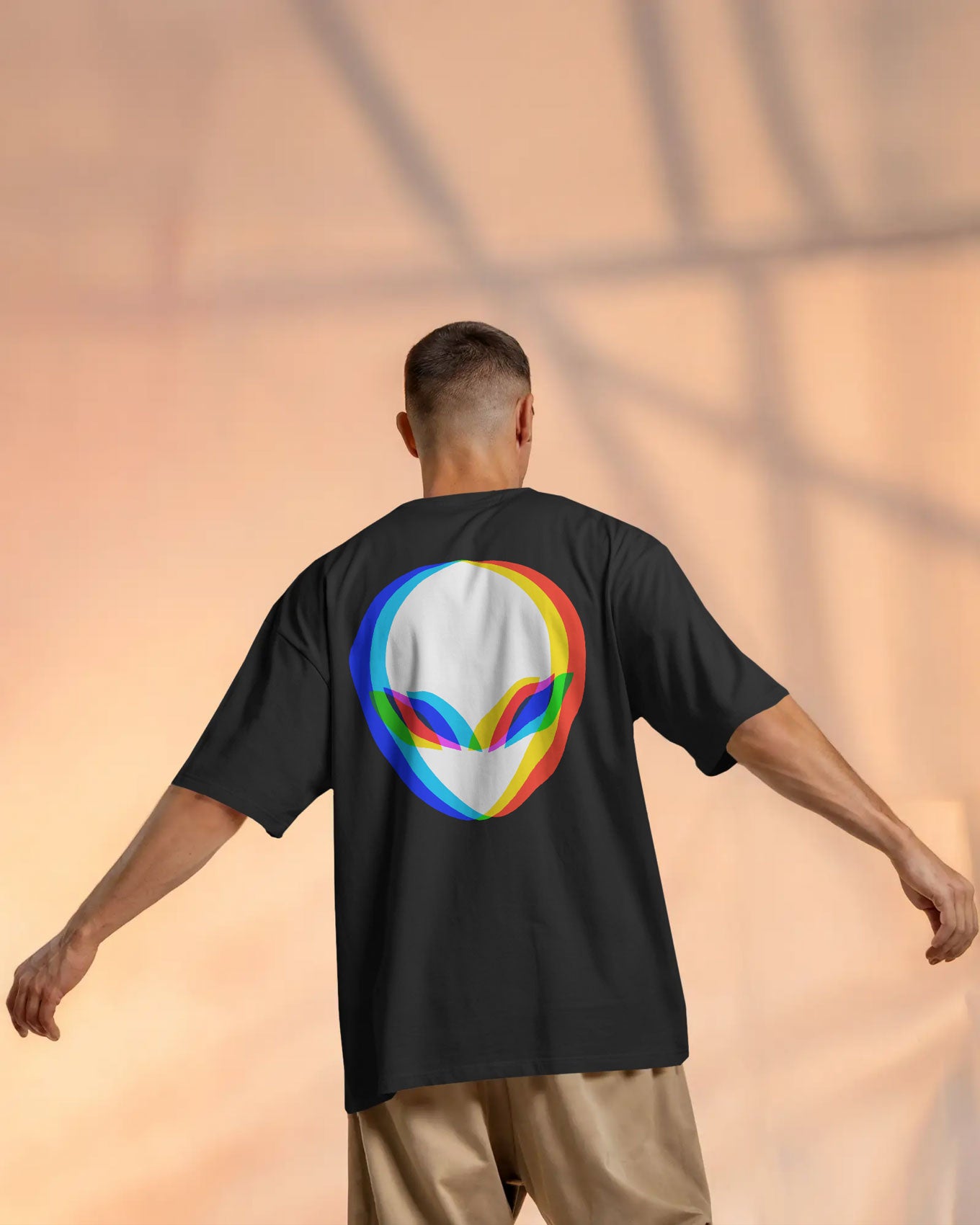 Alien Vibes Graphic Oversized T-Shirt for Men