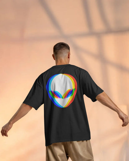 Alien Vibes Graphic Oversized T-Shirt for Men