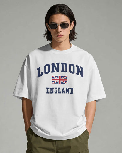 Bycads London England Oversized Graphic T-Shirt | Casual Streetwear Travel T-shirt