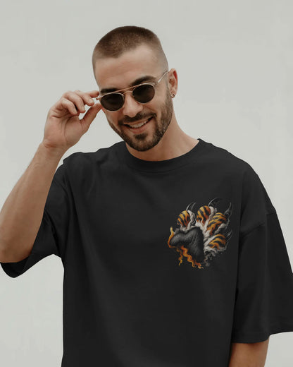 Roaring Tiger Oversized T-Shirt for Men – Fierce Streetwear by Bycads