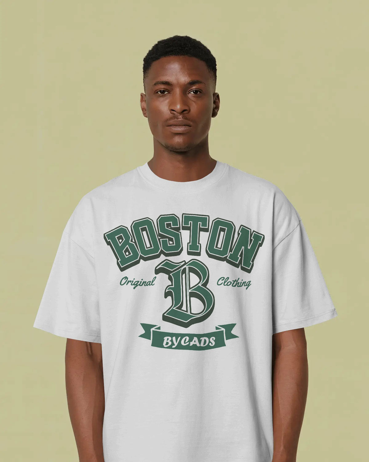 BYCADS Boston Graphic Oversized T-Shirt – Streetwear Cotton Blend t shirt