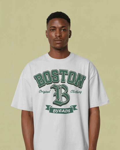 BYCADS Boston Graphic Oversized T-Shirt – Streetwear Cotton Blend t shirt