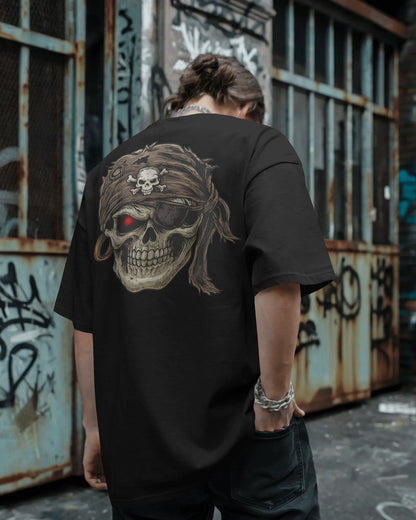 BYCADS Cyberskull Pirate Tee – Rogue Spirit, Red-Eyed Vengeance