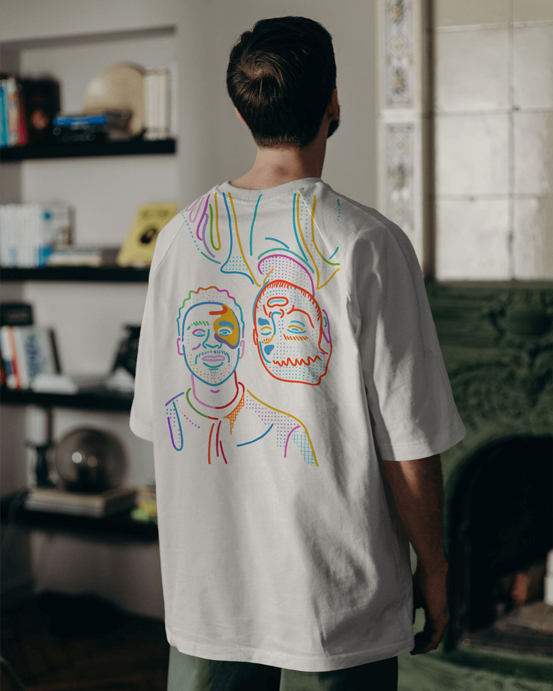TWIN FACES Duality Graphic Tee – Unisex Streetwear T-Shirt