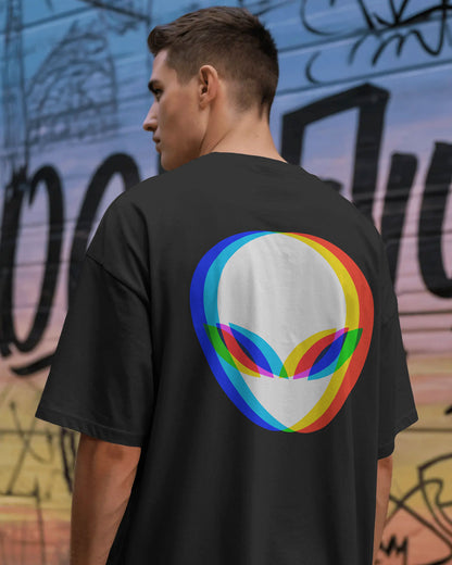 Alien Vibes Graphic Oversized T-Shirt for Men