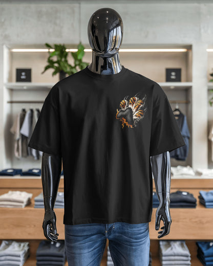 Roaring Tiger Oversized T-Shirt for Men – Fierce Streetwear by Bycads