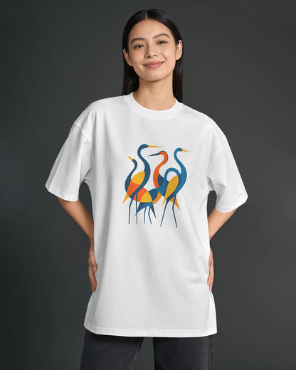 White Oversized Women’s T-Shirt | Trendy Graphic Streetwear Tee – BYCADS