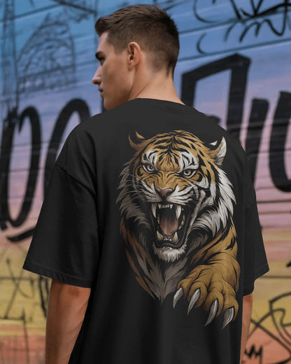 Roaring Tiger Oversized T-Shirt for Men – Fierce Streetwear by Bycads