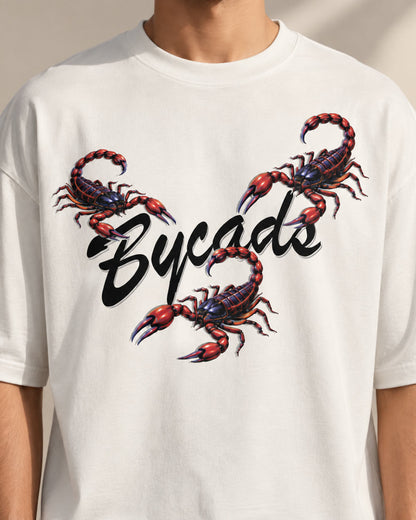 BYCADS Scorpion Graphic Oversized T-Shirt – 100% Cotton 240 GSM  Streetwear T-Shirt | Premium Oversized Fit