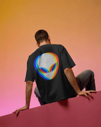 Alien Vibes Graphic Oversized T-Shirt for Men