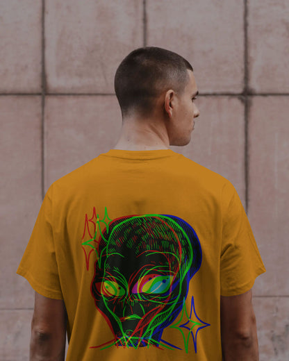 Cosmic Frequency Oversized Alien Graphic Tee