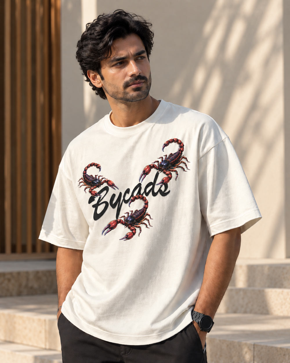 BYCADS Scorpion Graphic Oversized T-Shirt – 100% Cotton 240 GSM  Streetwear T-Shirt | Premium Oversized Fit