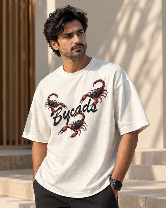 BYCADS Scorpion Graphic Oversized T-Shirt – 100% Cotton 240 GSM  Streetwear T-Shirt | Premium Oversized Fit