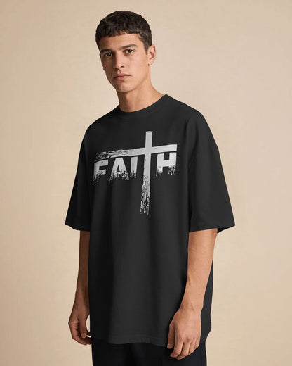 Bloodstroke Cross Oversized T-Shirt for Men