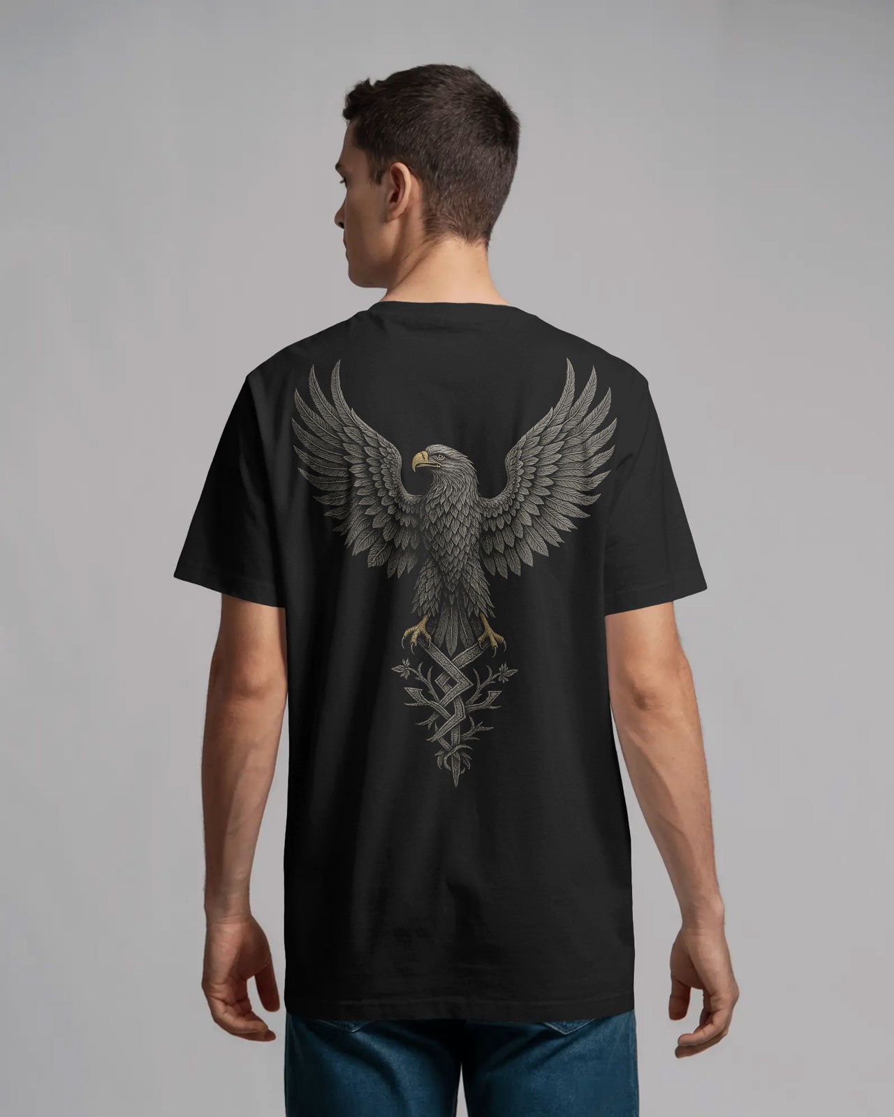Majestic Eagle Oversized T-Shirt for Men – Bold Streetwear by Bycads