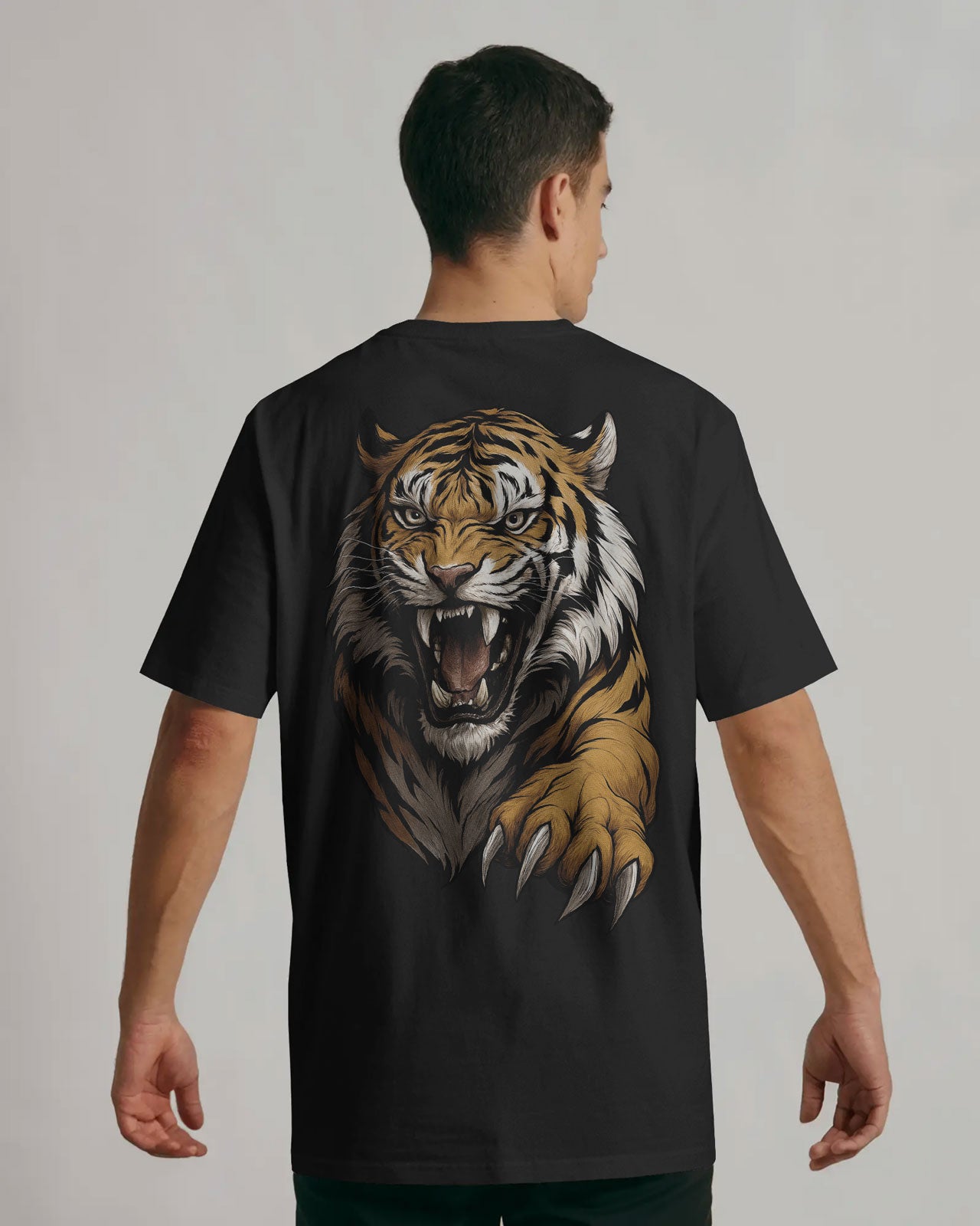 Roaring Tiger Oversized T-Shirt for Men – Fierce Streetwear by Bycads