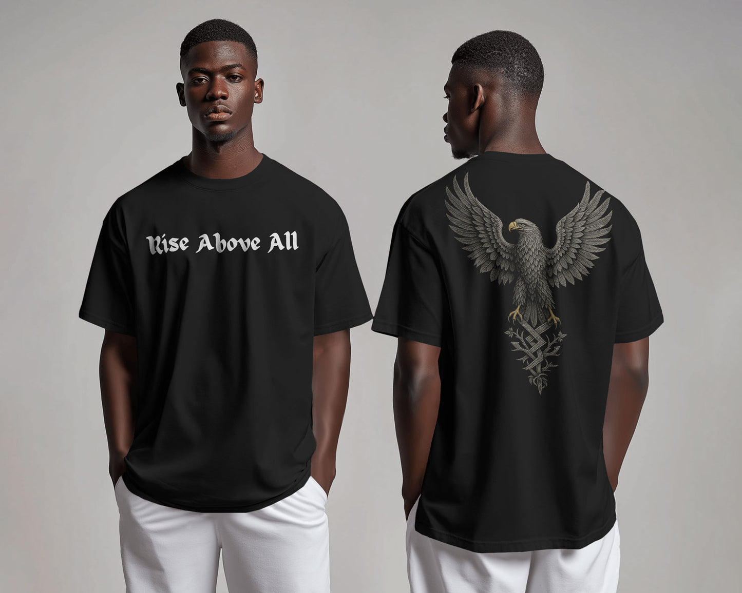 Majestic Eagle Oversized T-Shirt for Men – Bold Streetwear by Bycads