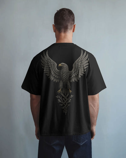 Majestic Eagle Oversized T-Shirt for Men – Bold Streetwear by Bycads