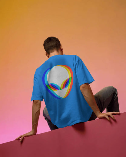 Alien Vibes Graphic Oversized T-Shirt for Men