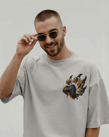 Roaring Tiger Oversized T-Shirt for Men – Fierce Streetwear by Bycads