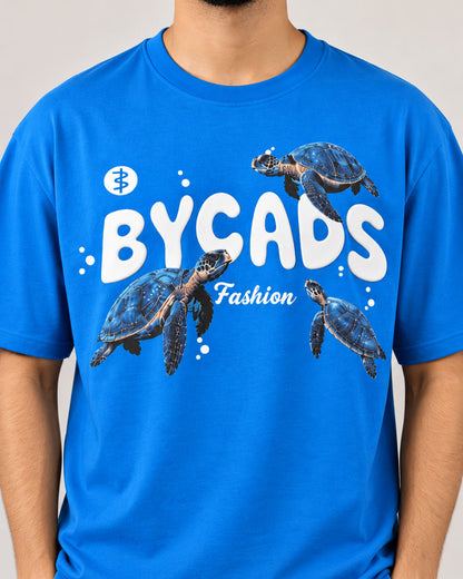 BYCADS Turtle Fashion Oversized T-Shirt – 240 GSM | 100% Cotton